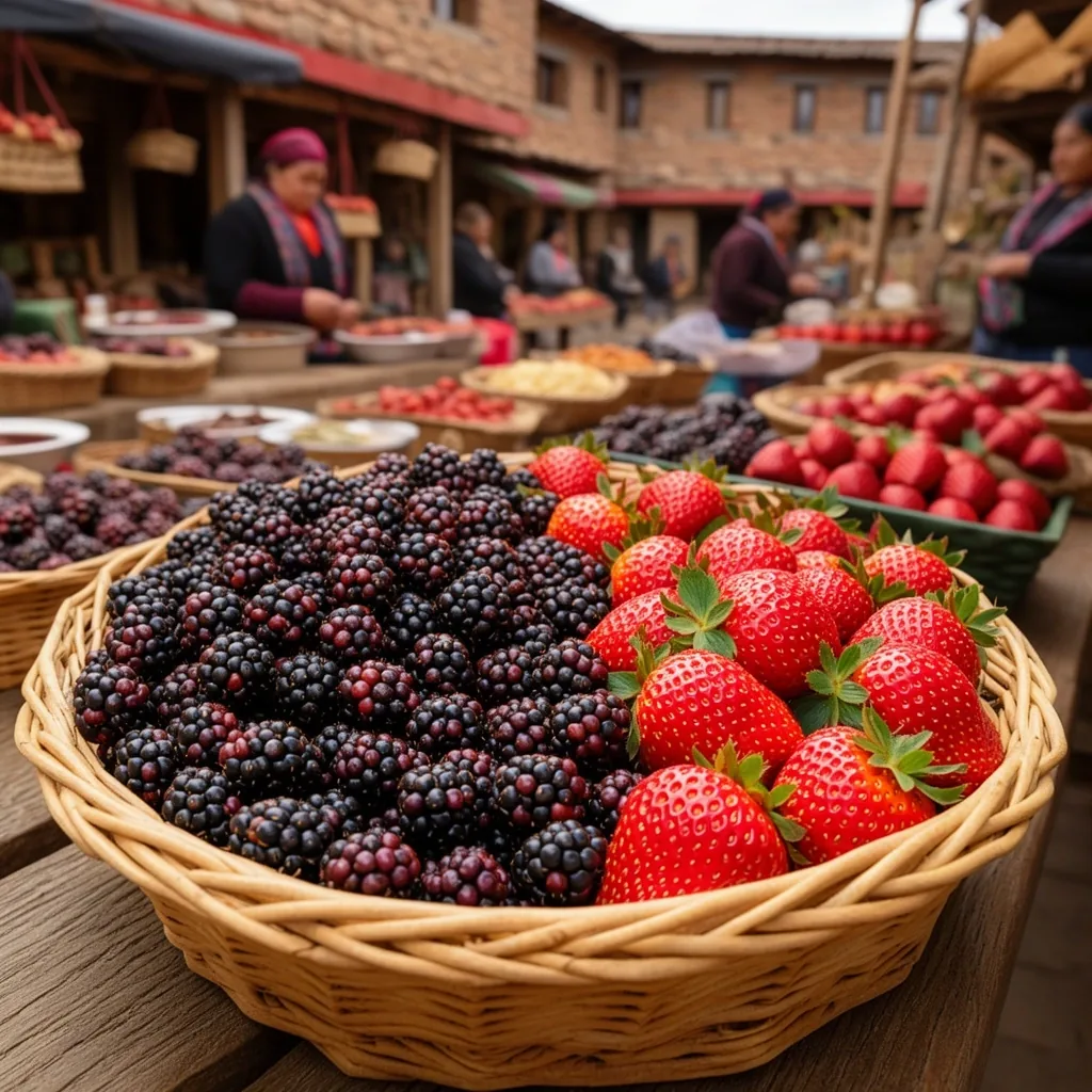 Frutos rojos colombianos