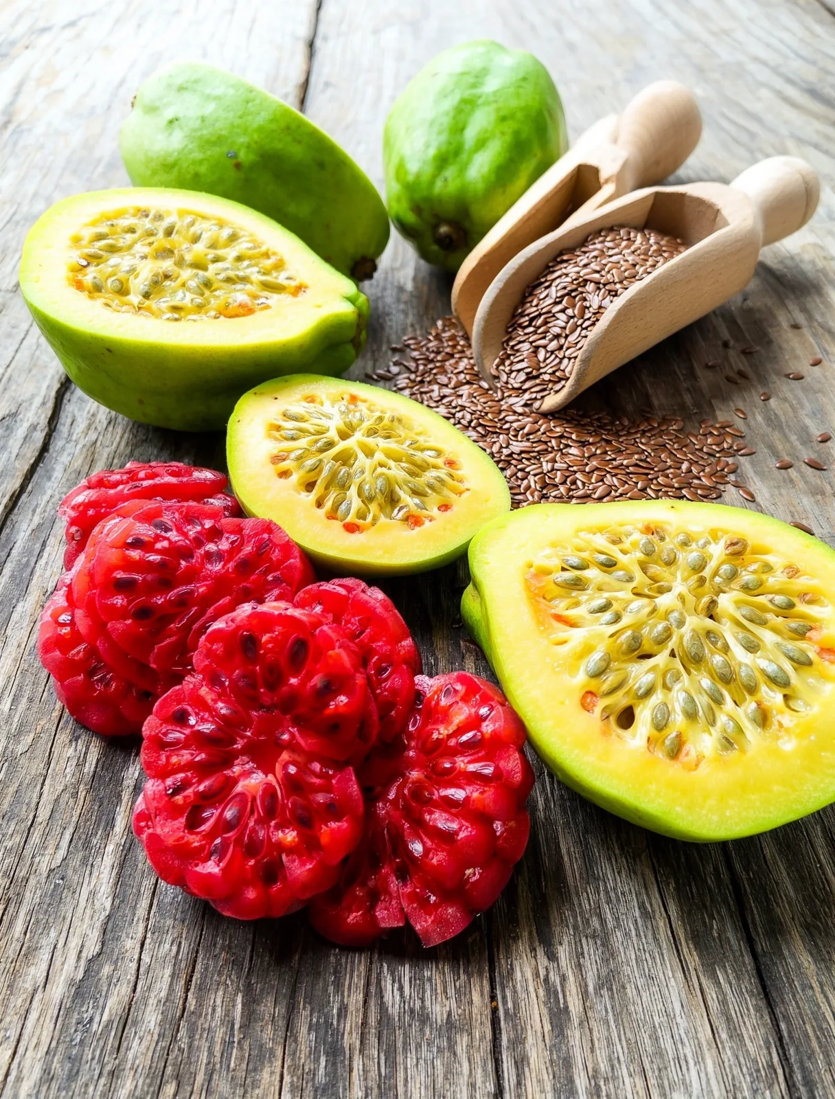 Variedad de alimentos con alto contenido de fibra