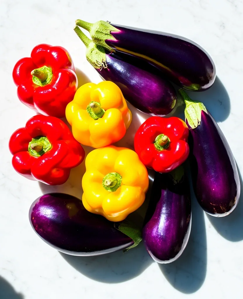 Pimientos y berenjenas
